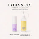Press on nail glue kit reusable nail adhesive and remover luxury manicure essentials
